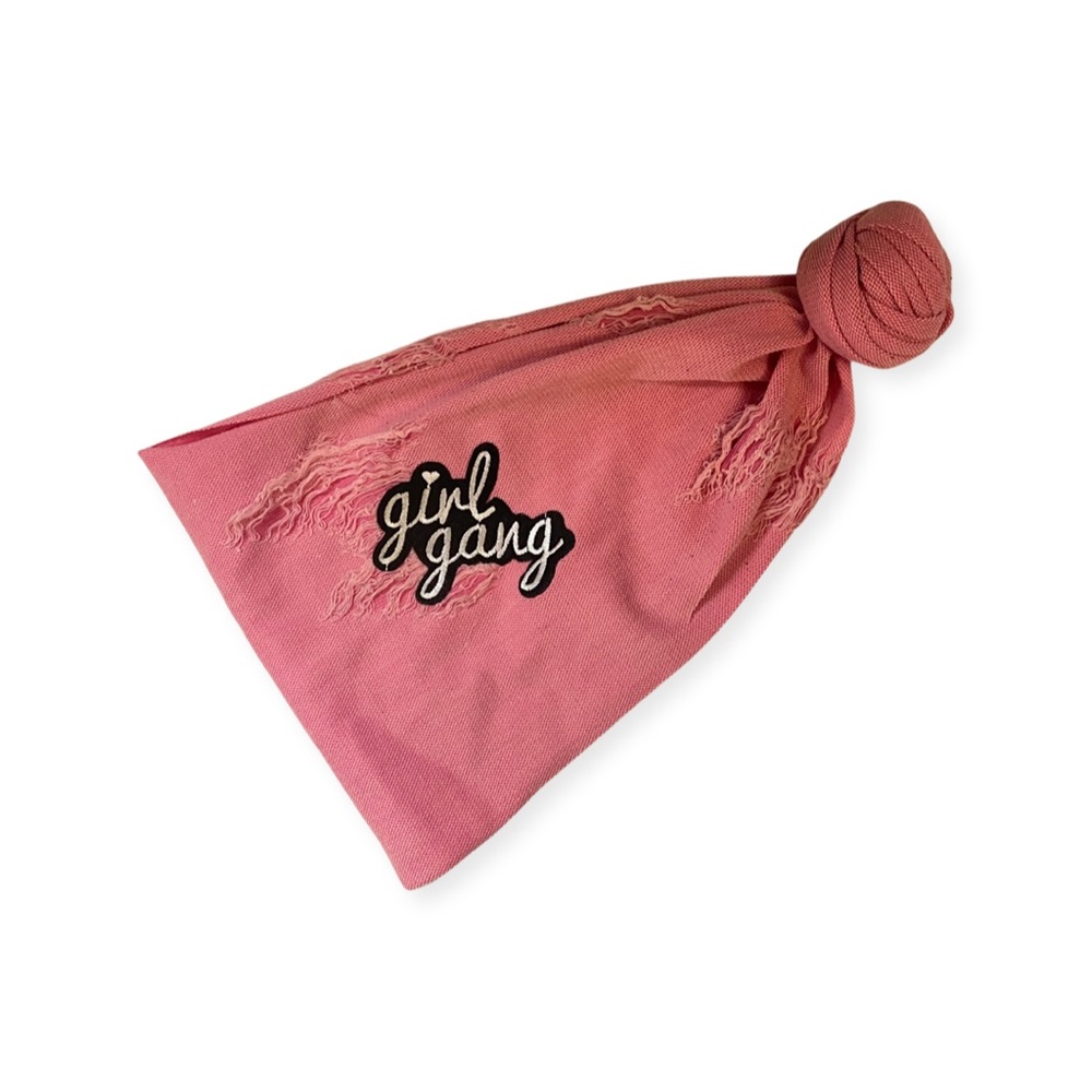 Girl Gang distressed Top Knot- Big baby/Toddler